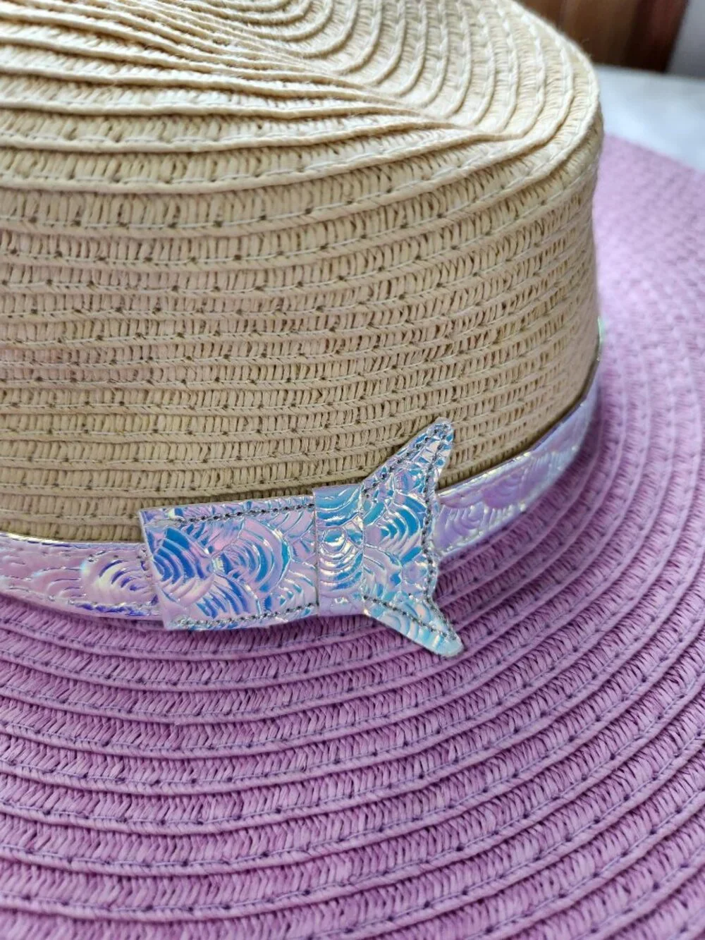 Girls Summer Sun Hat Bundle Lot of 3 Beach Hats Mermaid Rainbow Straw Hats